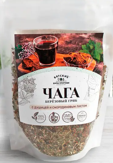 Чага с душицей и смородиновым листом Вятские Дары Природы, 100г