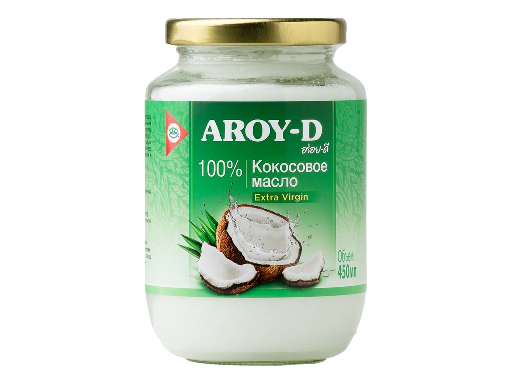 Масло кокосовое Aroy-D Extra Virgin нерафинированное, 450мл