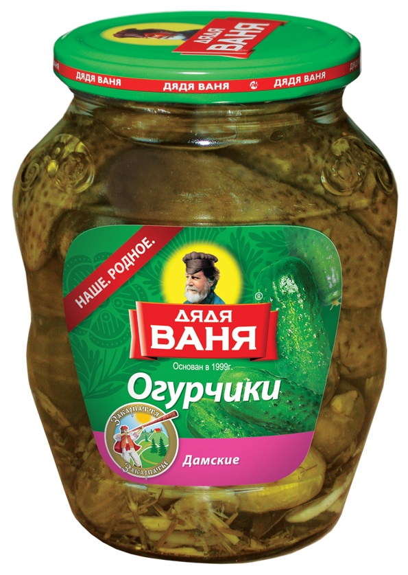 Огурчики Дядя Ваня Маринованные Дамские, 680г