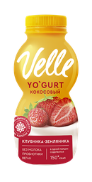 Питьевой кокосовый йогурт Velle Клубника-земляника, 230г