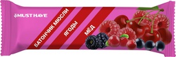 Батончик-мюсли Must Have с ягодами и медом, 25г