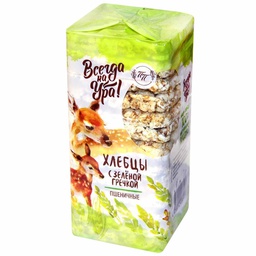 Хлебцы пшеничные с зеленой гречкой Всегда на Ура, 60г