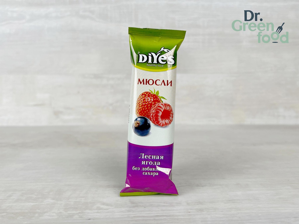 Батончик-Мюсли Лесная ягода без добавления сахара 25 г DiYes