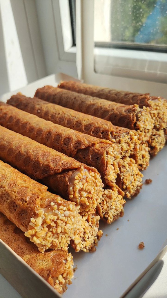 Трубочки с кокосовой сгущенкой