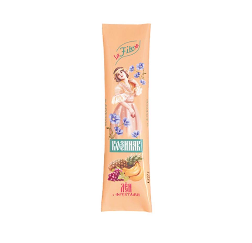 Козинаки льняные с фруктами LaFITOre, 27г