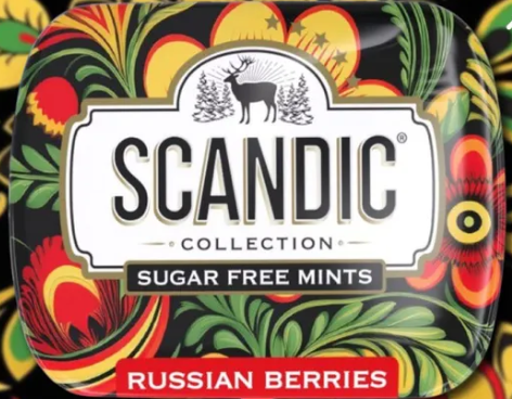 Конфеты Scandic без сахара Черника - Облепиха, 14г