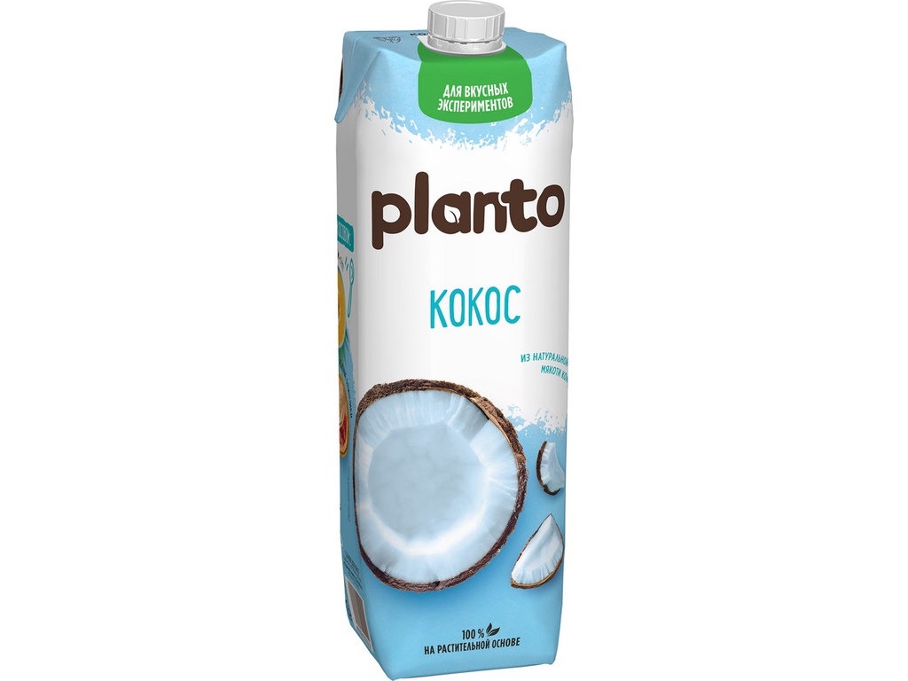 Напиток растительный кокосовый Planto с рисом обогащенный кальцием 0.9%, 1л