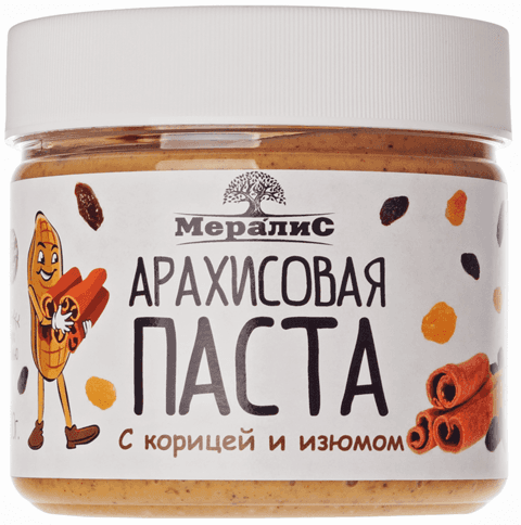 Арахисовая паста с корицей и изюмом Мералис, 300г