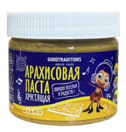 Арахисовая паста "Хрустящая", 300г (Детская) Goodtraditions