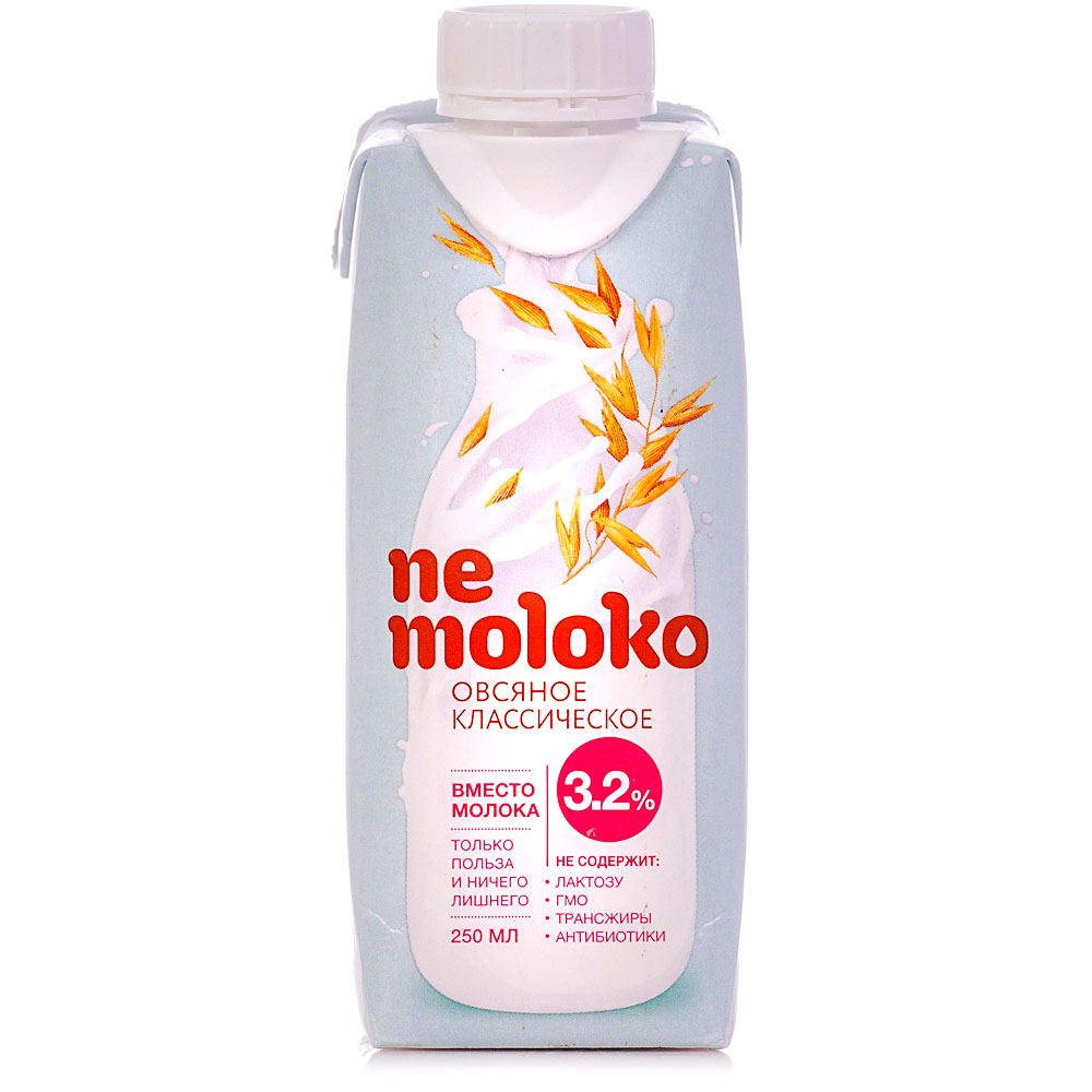 NeMoloko напиток овсяный классический 3,2%, 0,2л