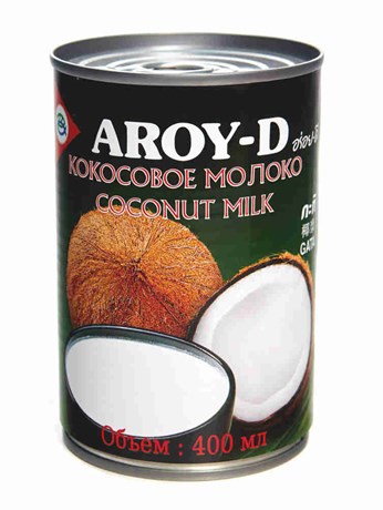 Кокосовое молоко Aroy-D Coconut Milk 17-19%, банка 400мл