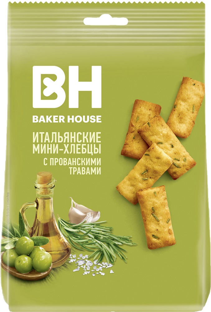 Мини-хлебцы итальянские с прованскими травами Baker house, 110г