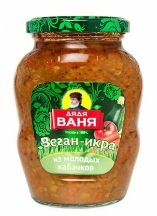 Веган - икра из молодых кабачков Дядя Ваня, 350г