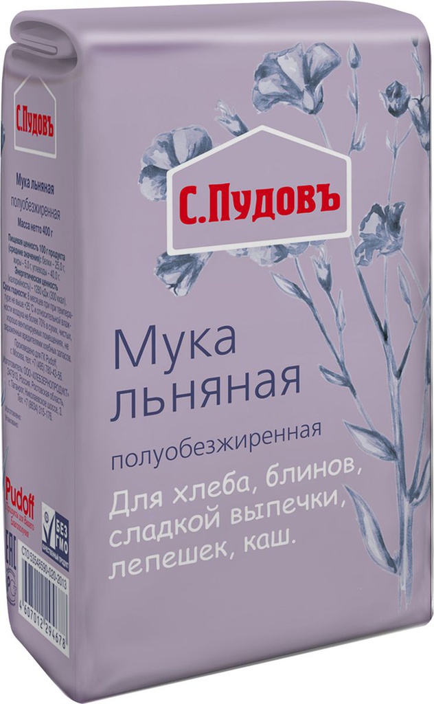 Мука С.Пудовъ льняная, 400г