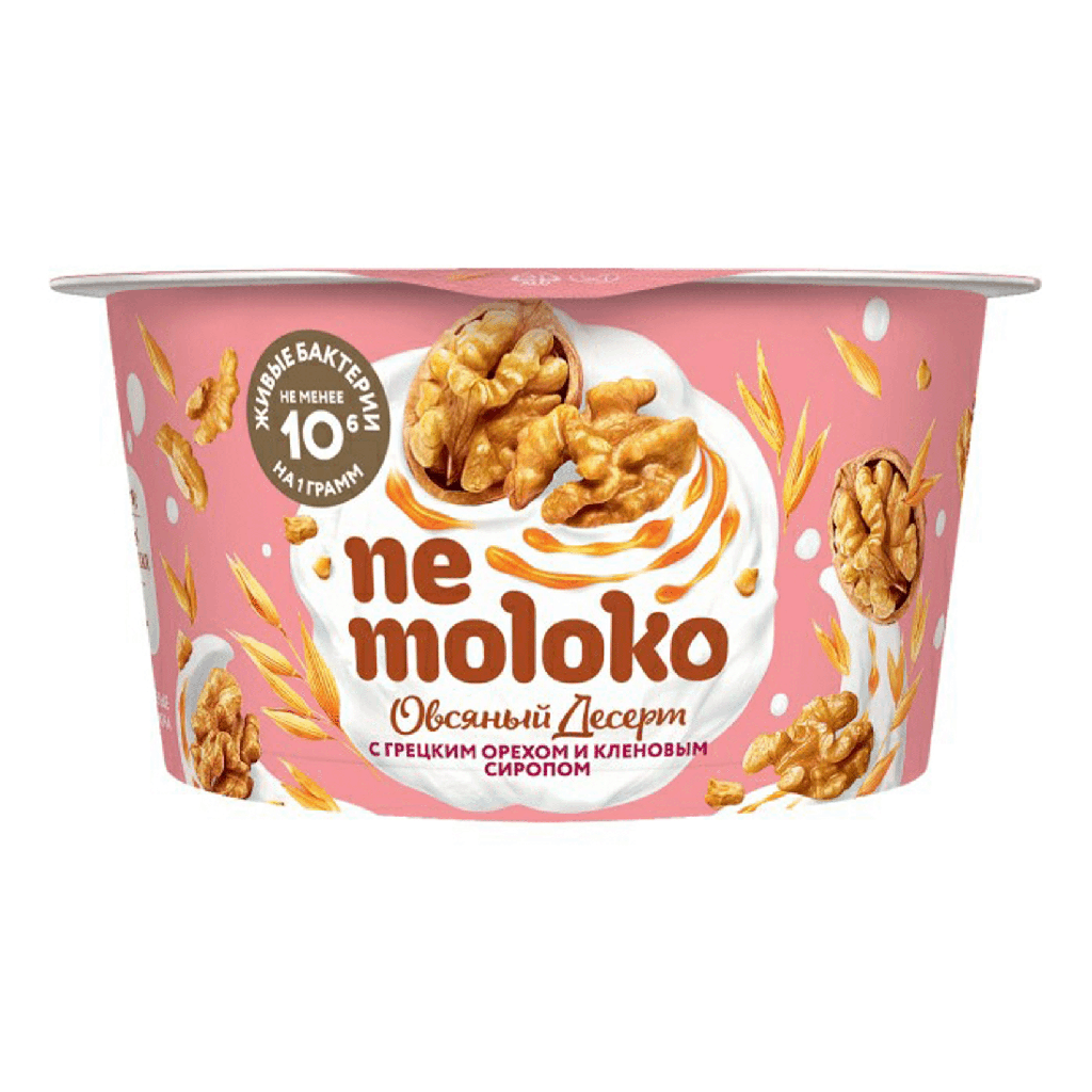 Десерт овсяный с грецким орехом и кленовым сиропом NeMoloko, 130г