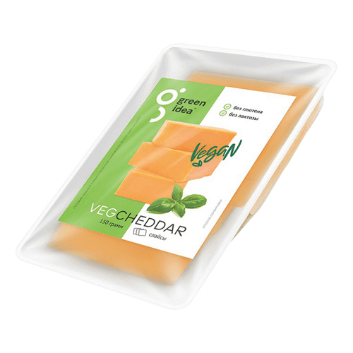 Сырный продукт Чеддар VEGAN Green Idea нарезка, 150г