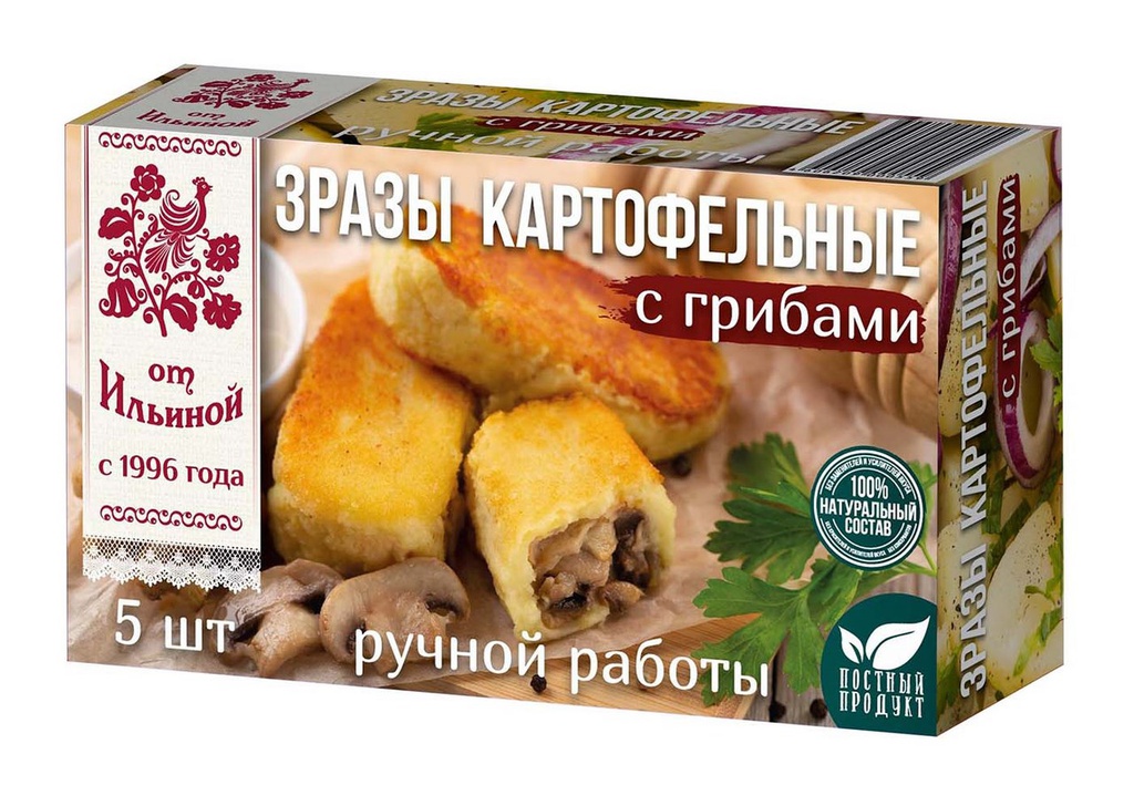 Зразы От Ильиной картофельные с грибами, 500г