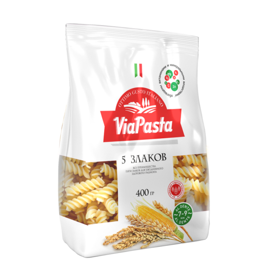 Макароны Via Pasta 5 ЗЛАКОВ, 400г