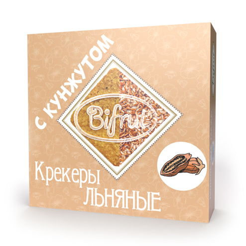 Крекер льняной с кунжутом BIFRUT, 210г