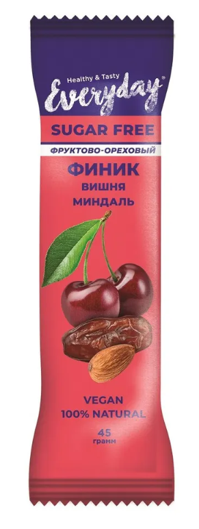 Батончик вишня-миндаль Everyday, 45гр