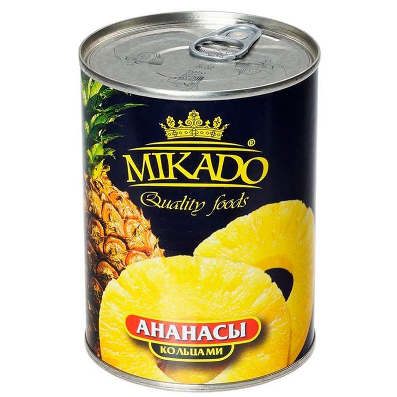 Ананасы кольцами Mikado, 580мл