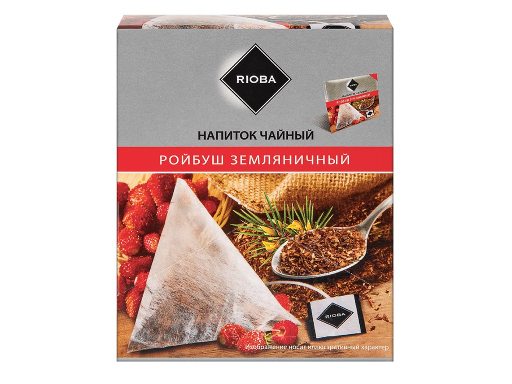 RIOBA Чайный напиток Ройбуш земляничный (2г х 20шт), 40г