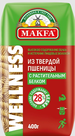 Спирали с растительным белком Макфа, 400г