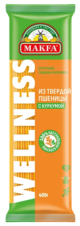 Спагетти с куркумой Макфа, 400г