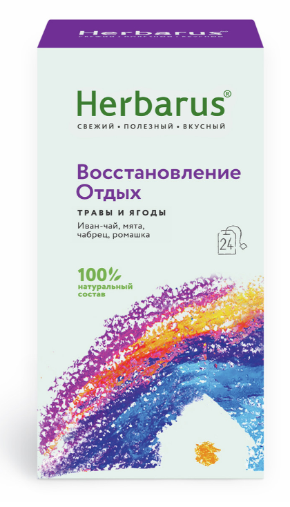 Чайный напиток Herbarus Восстановление и отдых, 24пак