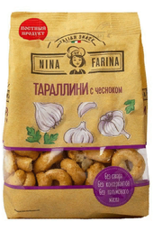 Сушки Тараллини Nina Farina с чесноком,180г