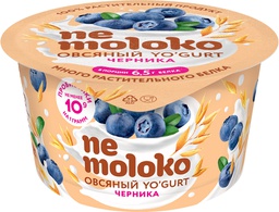 Йогурт продукт овсяный Черника NeMoloko, 130г