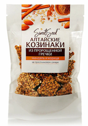 Козинаки из пророщенной зеленой гречки Миндаль - Корица SWEET SEED, 70г