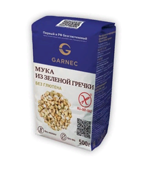 Мука Garnec из зеленой гречки без глютена, 500г