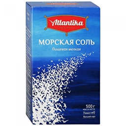 Соль морская мелкая Atlantika, 500г