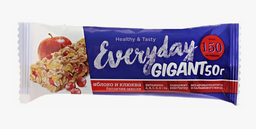 Батончик - мюсли Everyday GIGANT с яблоком и клюквой, 50г